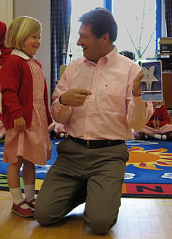 Alan Titchmarsh receives his shower timer
